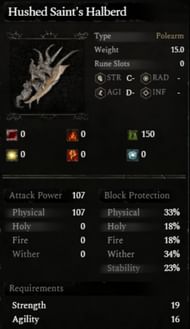 Hushed Saint's Halberd in Lords of the Fallen. (Image via CI Games)